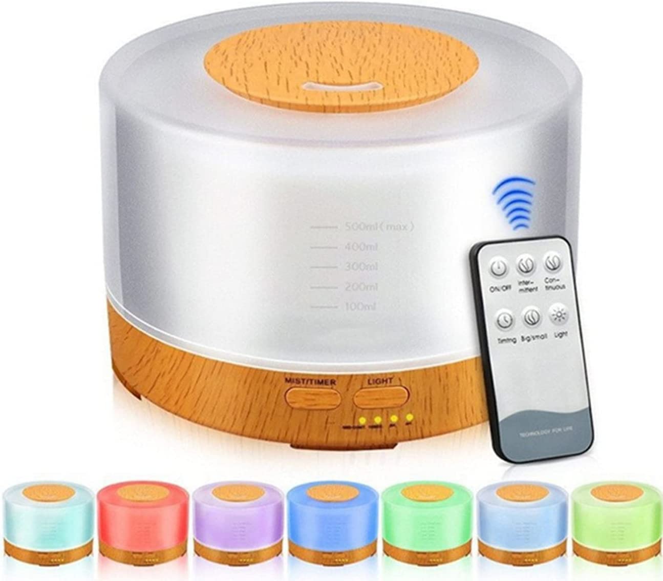 SKY-TOUCH Essential Oil Aroma Diffuser 700ml, Upgraded Aromatherapy Diffuser 7 Color Lights, Cool Mist Humidifier with Auto Shut-off Function, Diffuser for Home Bedroom Office موزع زيوت عطرية علاجية مطور سعة 700 مل، مرطب رذاذ بارد سكاي-تاتش، اصفر SKY-TOUCH Essential Oil Aroma Diffuser 700ml, Upgraded Aromatherapy Diffuser 7 Color Lights, Cool Mist Humidifier with Auto Shut-off Function, Diffuser for Home Bedroom Office موزع زيوت عطرية علاجية مطور سعة 700 مل، مرطب رذاذ بارد سكاي-تاتش، اصفر